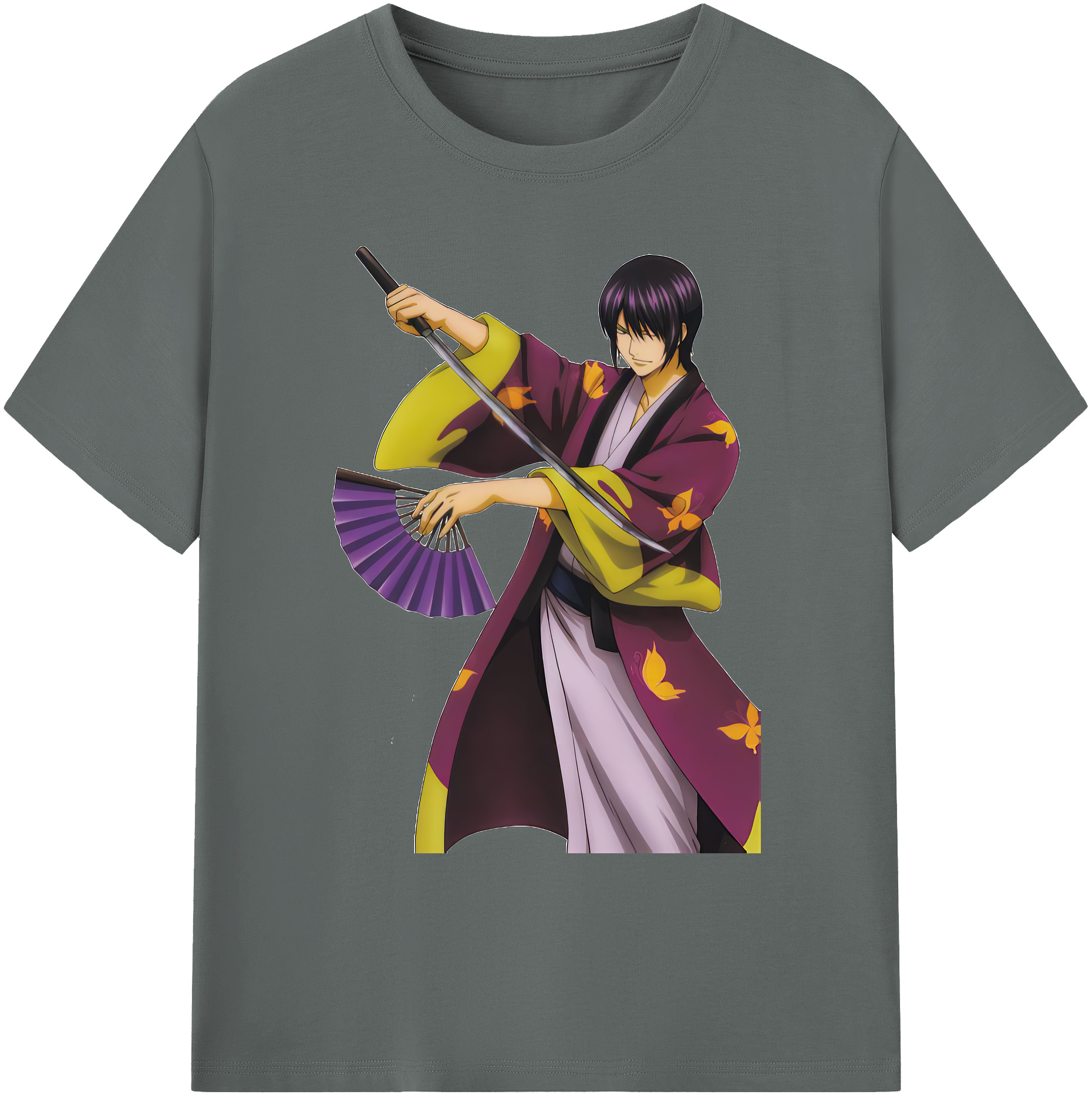 （画像用） ぎんたま 坂田銀時（さかたぎんとき） 神楽 志村新八（しむら しんぱち） GINTAMA Sakata Gintoki Kagura Shimura Shinpachi 綿100％ メンズ半袖Tシャツ｜肌触りやわらか＆通気性